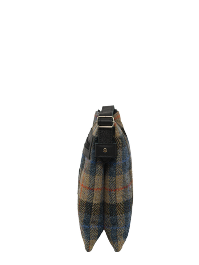 Harris Tweed St Clements Bag - A0162 (Black Leather)