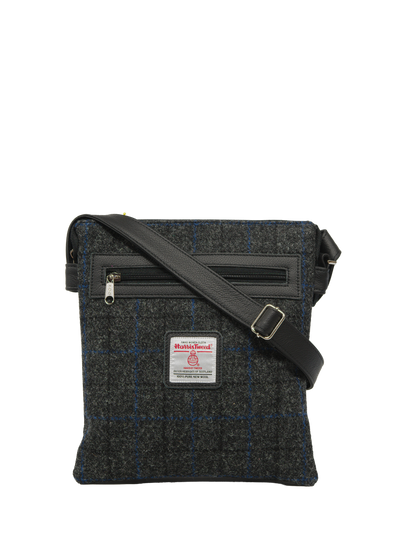 Harris Tweed St Clements Bag A0255 (Black Leather)