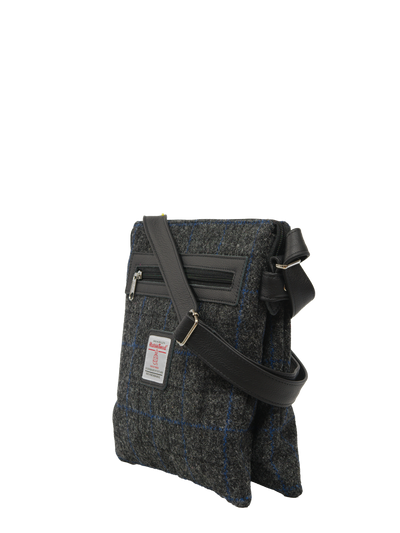 Harris Tweed St Clements Bag A0255 (Black Leather)