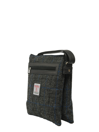 Harris Tweed St Clements Bag A0255 (Black Leather)