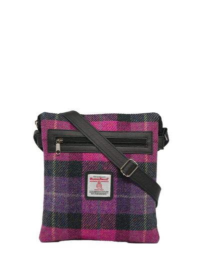 Harris Tweed St Clements Bag - A0257 (Black Leather)