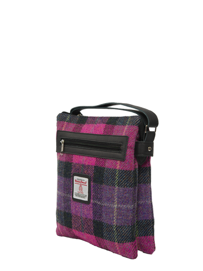 Harris Tweed St Clements Bag - A0257 (Black Leather)