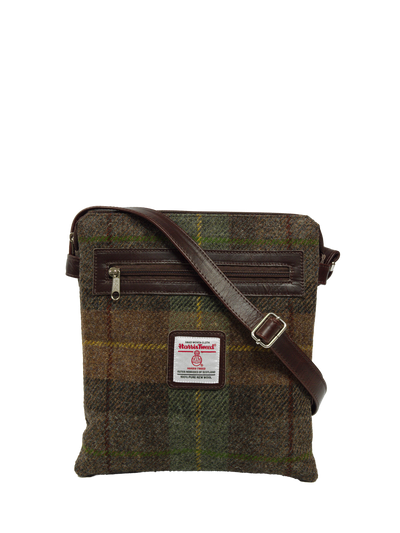 Harris Tweed St Clements Bag A086 (Brown Leather)