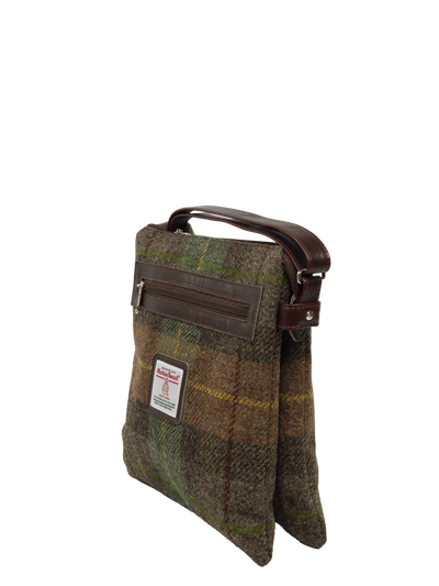 Harris Tweed St Clements Bag A086 (Brown Leather)