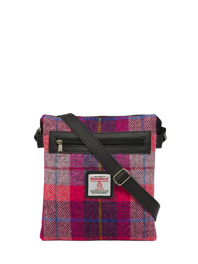 Harris Tweed St Clements Bag - A088 (Black Leather)