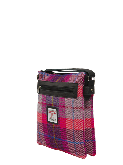 Harris Tweed St Clements Bag - A088 (Black Leather)