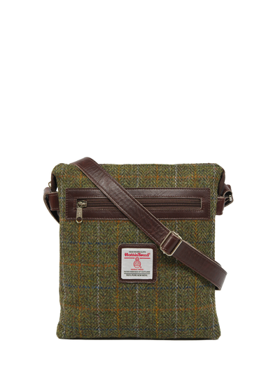 Harris Tweed St Clements Bag - HB103 (Brown Leather)