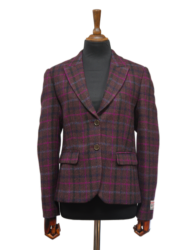 Harris Tweed Tammy Jacket - Plum/Magenta Multi