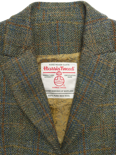 Harris Tweed Tammy Jacket - Green Herringbone With Overcheck