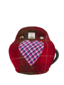 Harris Tweed Tea Cosy A001 Purple Navy Heart