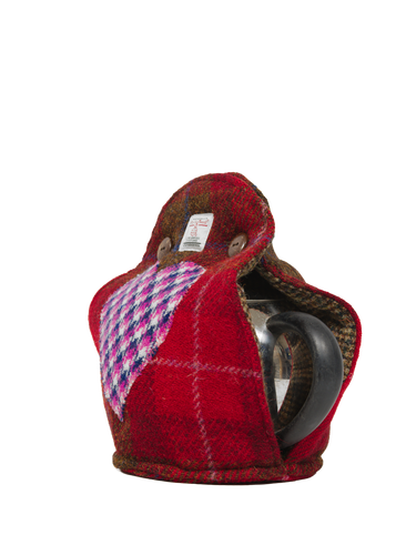 Harris Tweed Tea Cosy - A001 Purple Navy Heart