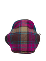 Harris Tweed Tea Cosy Fuchsia Brown Check Midge