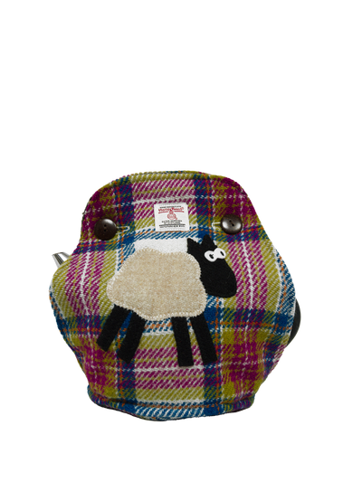 Harris Tweed Tea Cosy - Pink Turquoise Check Sheep