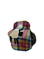 Harris Tweed Tea Cosy - Pink Turquoise Check Sheep