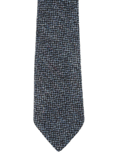 Harris Tweed Tie - Blue Barleycorn
