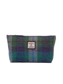 Harris Tweed Toiletries Bag A0173 Brown Leather