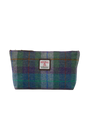 Harris Tweed Toiletries Bag - A0173 Brown Leather