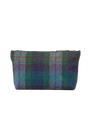 Harris Tweed Toiletries Bag - A0173 Brown Leather