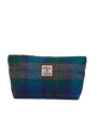 Harris Tweed Toiletries Bag - A085 (Tan Leather)