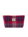 Harris Tweed Toiletries Bag A088 (Tan Leather)