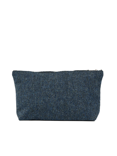 Harris Tweed Toiletries Bag - BC4 (Black Leather)