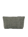 Harris Tweed Toiletries Bag - BC6 (Black Leather)