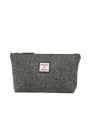 Harris Tweed Toiletries Bag HB1 (Black Leather)