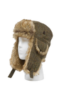 Harris Tweed Trapper Hat Brown Herringbone w/Overcheck