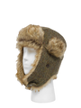 Harris Tweed Trapper Hat Brown Herringbone w/Overcheck