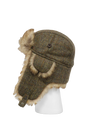 Harris Tweed Trapper Hat Brown Herringbone w/Overcheck