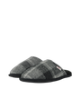 Harris Tweed William Slippers Black Tartan Check
