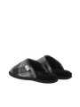 Harris Tweed William Slippers Black Tartan Check
