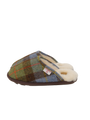 Harris Tweed William Slippers Chocolate/Green Check