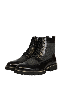 Harris Tweed Huntsman Boots - HB85 (Black)
