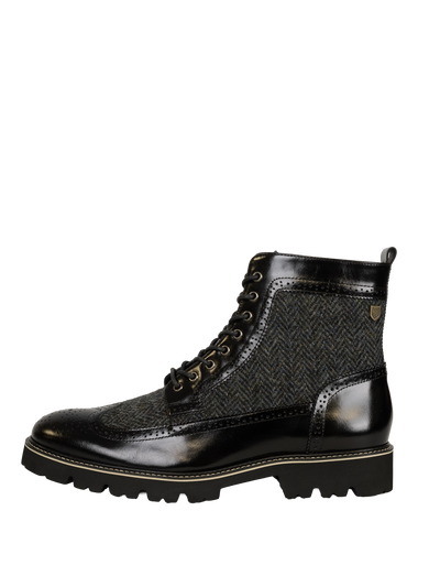 Harris Tweed Huntsman Boots - HB85 (Black)