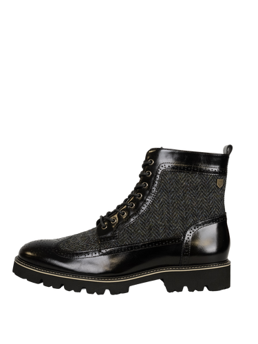 Harris Tweed Huntsman Boots - HB85 (Black)