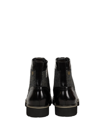 Harris Tweed Huntsman Boots - HB85 (Black)