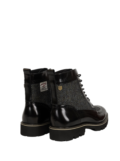 Harris Tweed Huntsman Boots - HB85 (Black)