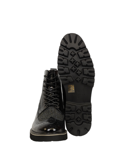 Harris Tweed Huntsman Boots - HB85 (Black)