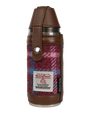 Harris Tweed Hunting Flask - Rust Red with Green White and Blue OC