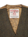 Harris Tweed Iain Waistcoat - Forest Green Herringbone