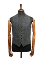 Harris Tweed Iain Waistcoat Grey Windowpane