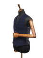 Harris Tweed Iain Waistcoat - Navy Block Check