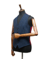 Harris Tweed Iain Waistcoat Navy Herringbone