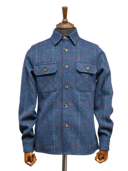 Harris Tweed Jack Overshirt Blue Check