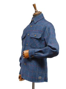 Harris Tweed Jack Overshirt Blue Check