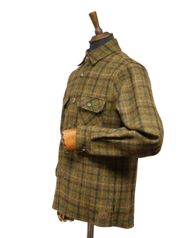 Harris Tweed Jack Overshirt Olive/Green Multi