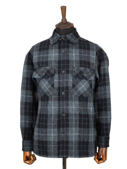 Harris Tweed Jack Overshirt - Navy Blanket Check