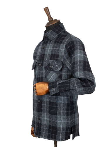 Harris Tweed Jack Overshirt - Navy Blanket Check