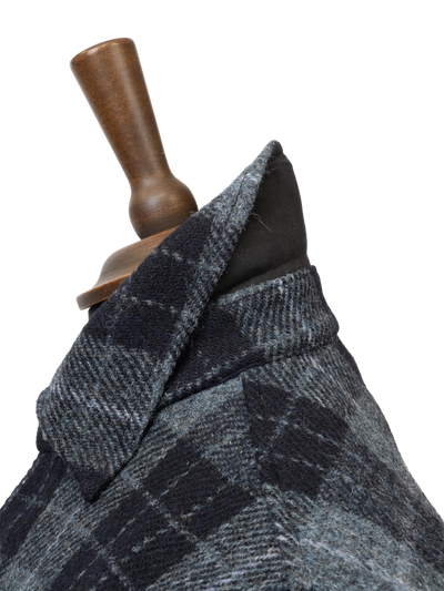 Harris Tweed Jack Overshirt - Navy Blanket Check